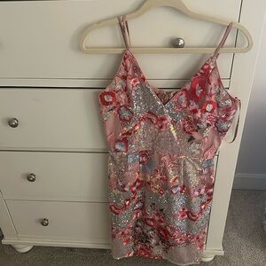 Gorgeous sequined floral dress